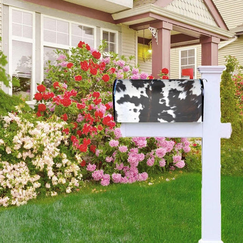 Cow Print Mailbox Covers Magnetic Standard Size Mailbox Wraps Letter Post Mailbox Cover 21" X 18" for Holiday Garden Yard Decor...