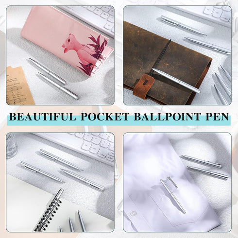 Teling 72 Pcs Small Ballpoint Pen Mini Pens Bulk 4 Inch Short Small Pens Tiny Pen Ink Ballpoint Pens for Notebook Pockets Signature Notepads Schoo...