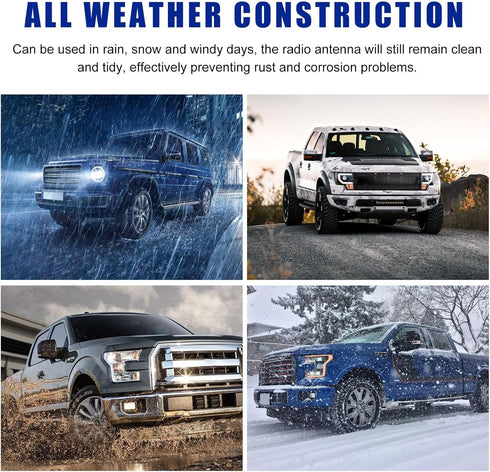 Car Spiral Antenna, 7 Inch Auto Toppers Flexible Retrofit Antenna with Screw, Waterproof PVC Antenna Replacement Universal for Most Vehicles, Exte...