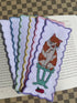 6 pcs Cats Bookmark Cross Stitch Kits,Small Easy, Bookmarks Cross Stitch,14 Count Counted Cross Stitch Kits,Cotton Thread, Cotton cat Bookmarks Co...