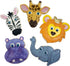 Foose Cookie Cutters 5 Piece Jungle Animal Faces Circus Elephant, Giraffe, Hippo, Lion, Zebra, USA...