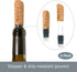 Soireehome Pourist Pair of Gourmet Glass and Cork Stopper Spouts with Silicone Gasket - 2-pack, 4 Pieces - Clean Pours for Cooking, Measuring, Bar...