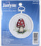 Tobin Janlynn Mini Cross Stitch Kit 2.5" Round-Mushroom (18 Count)...