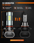 SEALIGHT H10/9145/9140 LED Fog Light Bulbs, 6000K Xenon White, 27 SMD Chips, 360-degree Illumination, Non-polarity, Pack of 2...