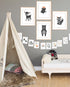 Children's Wall Art Prints, Boho Woodland Animal Room Collection, Set of Four 8x10 Prints and 5x7 Wall Cards, Forest Nursery, Gender Neutral Nurse...