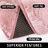 Marble Bathroom Rugs and Mats Set 3 Piece Nonslip Pink Bathroom Mats Soft Washable Bath Mat for Bathroom Floor Mats Carpet Water Absorbent Shower ...