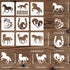 FINGERINSPIRE 9 Pcs Horses Stencil 5.9x5.9inch Reusable Horse Farm Running Horse Painting Template DIY Horse Head Drawing Stencil Animal Steed Dec...