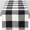 SARO LIFESTYLE 9025.BK1690B Birmingham Collection Buffalo Plaid Design Cotton Table Runner, 16" x 90", Black...