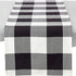 SARO LIFESTYLE 9025.BK1690B Birmingham Collection Buffalo Plaid Design Cotton Table Runner, 16" x 90", Black...