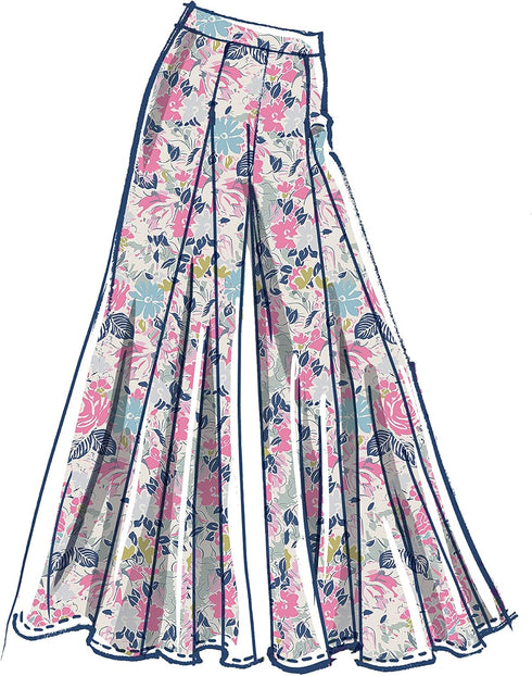 McCall's Misses' Wide Leg Pants Sewing Pattern Kit, Code M8223, Sizes L-XL-2XL, Multicolor...