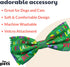 Huxley & Kent Bow Tie for Pets | Merry & Bright (Small) | Christmas Holiday Velcro Bow Tie Collar Attachment | Fun Bow Ties for Dogs & Cats | Cute...