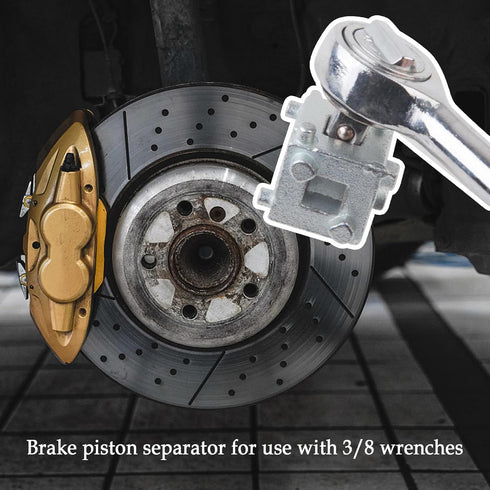 Car Cube Brake Caliper Compression Tool,Durable Steel Brake Caliper Tool Fits 3/8" Square Driver,Universal Car Accessories Car Rear Disc Brake Pis...