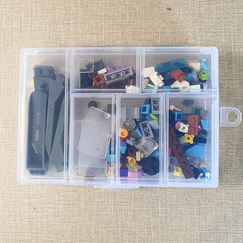 Mini 6 Grids 4-PACK Plastic Organizer Box Storage Container for Small Jewelry Fishing Tackles Earring Nail Rhinestones Beads Art DIY Crafts Organi...