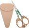 Embroidery Scissors Sewing Scissors Sharp Crafting Threading Scissor with Sheath for Needlework Artwork Manual Handicraft DIY Tool, 4.7in Gold Gre...