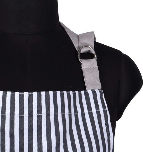 AMOUR INFINI Cotton Aprons for Women with Pockets Adjustable Strap and Waist Ties Printed Reusable Aprons for Baking, Cooking, Gardening (27.5 x 3...