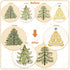BEUNITONE 4PCS Christmas Tree Embroidery Kit Merry Christmas Stamped Cross Stitch Kit Snowflake Pine Tree Needlepoint Kit DIY Adult Beginner Stamp...