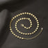 Dremmy Studios Dainty Gold Choker Necklace for Women 14K Gold Plated Coin Disc Figaro Layered Beaded Flat Mariner Sideways Cross Wishbone Link Cla...