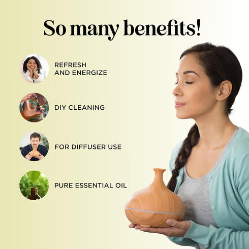 Pure Refreshing Lemongrass Essential Oil - Aromatherapy Lemongrass Oil for Hair Nails and Skin plus Potent Natural Aromatic Essential Oil for Diff...