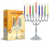 Ner Mitzvah Silver Plated Candle Menorah, Fits All Standard Hanukkah Candles - Curved Branches, 7.25 High x 6.5 Wide...