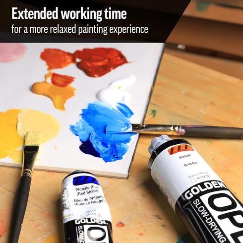 OPEN Slow-Drying Acrylics by GOLDEN, Naphthol Red Medium, 2 fl oz. tube, Professional Acrylic Paint, Semi-Opaque...