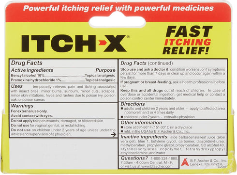 Itch-x Fast-Acting Anti-Itch Gel, 1.25 Oz...