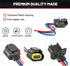 RED WOLF 9008 H13 Headlights Wiring Harness Socket Male & Female Adapter Connector for H13LL Lamps Bulbs Replace Headlamp Fog Light for Truck Pick...