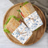 150Pcs Blue Floral Wax Paper Chinoiserie Bird Flower Deli Paper Sandwich Wrap Paper Tissue Waterproof Oil-Proof Picnic Liners for Party Kitchen Su...