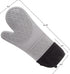 Silicone Oven Mitts – Extra Long Professional Quality Heat Resistant with Quilted Lining and 2-sided Textured Grip – 1 pair Gray by Lavish Home...