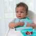 Dr. Brown's Baby Bib with Adjustable Collar and Fox Design, 100% Silicone & Waterproof, Teal/Purple, 2-Pack...