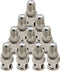 10-Pack Nickel-Plated Brass BNC Male to F Female Coaxial Adapter - 75 Ohm, for CCTV Camera, RG6/RG59 Cable, Scanner - Not for TV/Antenna...