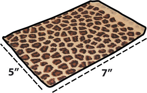 CuteBox Leopard/Cheetah Flat Paper Gift Bags 100 pcs (5" x 7") for Merchandise, Crafts, Party Favors, Tradeshows, Retail, Showcases, Display, Holi...