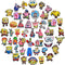 50 PCS Random PVC Shoe Charms for Clog Decoration Sandals Wristband Bracelet Decoration for Kid Boy Girl Party Favor...