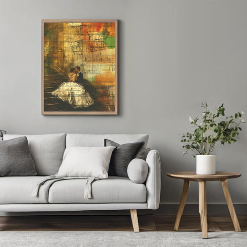 Posterizer 1 pcs-vintage book page and a married couple-Valentine's day themed-Romantic Art-Holiday Poster-Gift for Couples boyfriend girlfriend H...