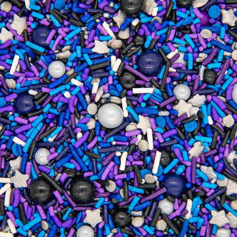 Galaxy Sprinkles for Cupcakes & Cakes | Silver Star Sprinkles for Cake Decorating | Made in USA Space Sprinkles | Perfect for Galaxy Birthday Deco...