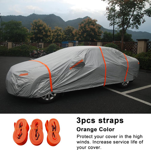 Car Cover Straps Wind Protector,3Pcs Elastic Adjustable Rope Protect Your Car Cover from Blowing Off in High Winds, Universal Fit...