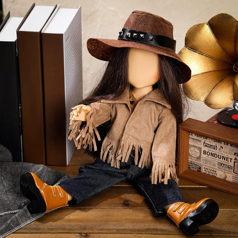 Bencailor 18 Inch Doll Clothes and Accessories Doll Outfits Set Western Cowgirls Jacket Trousers Hats Shoes for 18 Inch Doll Girls Gifts...