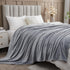 NEWCOSPLAY Super Soft Throw Blanket Grey Premium Silky Flannel Fleece Leaves Pattern Lightweight Bed Blanket All Season Use (Grey, Throw(50"x60"))...