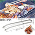 BBQ Sausage Turning Tongs Stainless Steel Kitchen Cooking Tongs Long Handle BBQ Grill Tongs Hot Dog Tongs Grill Flipping Tongs for Turning Bacon S...