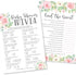 Hadley Designs Hilarious Baby Shower Games for Girls – 25 Double-Sided Cards for 25 Guests, 2 Games, Baby Trivia Baby Shower Game, Find The Guest,...
