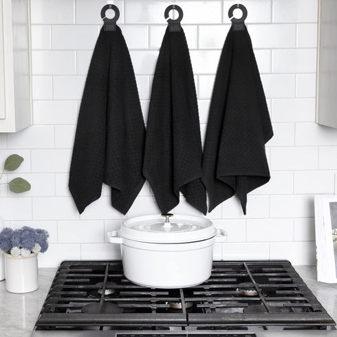 Ritz Premium Hook and Hang Towel, (2-Pack), 18" x 28", Long-Lasting Durable Rubber Hook, Highly Absorbent Super Soft Hand Cloths for Kitchen, Bath...