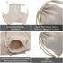 calary 50pcs Double Canvas Drawstring Bag Cotton Pouch Gift Sachet Bags Muslin Reusable Tea Bag 2.75x4 Inch...