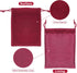 G2PLUS Red Velvet Jewelry Pouches, 20PCS Small Velvet Gift Bags with Drawstring, Wine Red Christmas Gift Bags for Wedding Favors, Candy Bag, Party...