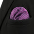S&W SHLAX&WING Pocket Squares for Men Dotty Purple with blue Dots Color Edge...