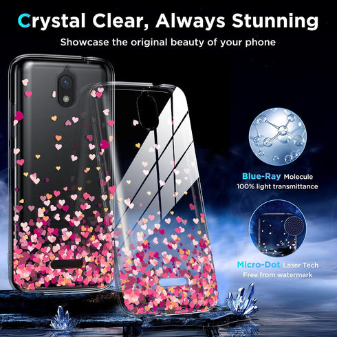 3 Pack for Hot Pepper Serrano 3 A95B Case Clear,Transparent Shockproof Protective Phone Cases Slim Thin Cute Pink Cover for Hot Pepper Serrano 3 A...