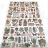 Washi Stickers, Fecsam Watercolor Scrapbook Stickers(6 Sheets, 115pcs), Flower, Leaf, Butterfly, Wax Seal Sticker for Scrapbooking Supplies, Journ...