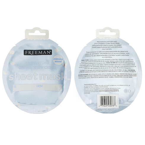 Freeman Limited Edition Christmas Sheet Masks, Brightening Candy Cane, Hydrating Cranberry Cider, Detoxifying Gingerbread Spice, Multicolor, Cacao...