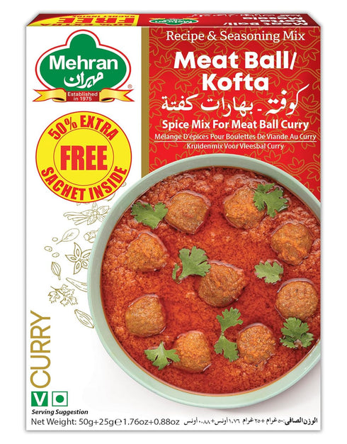 Mehran Recipe Spice Mix - Chapli Kabab - 50g - 50% extra FREE! meabt ball...