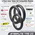Two 16'' x 1.5/1.75 R and One 12.5'' x 1.75/2.15 F Premium Explosion Proof Inner Tire Tube for All BOB Revolution & Stroller Strides - BOB Strolle...