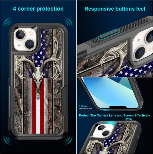 iPhone 12 Pro Cover, iphone 12 Defender Case, Heavy Duty 360 Full Body Shockproof Protection Hard Plastic+Silicone Rubber Hybrid Case for Apple ip...