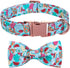 Maca Bates Summer Dog Collar with Fruit Icecream Print Bow Bowtie for Dogs Adjustable Breakaway Bow Tie Cute Puppy Collars Birthday Gift for Small...